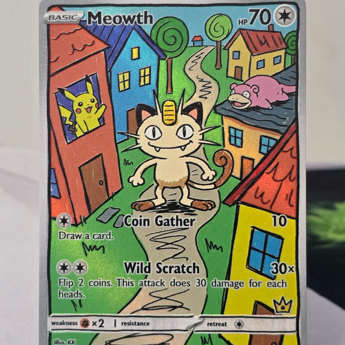 Meowth fan art card — coin town (non-TCG) - SEIM COLLECTS
