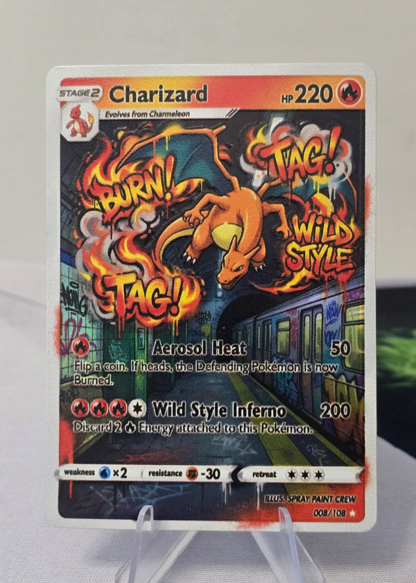 Charizard fan art card — wild style graffiti (non-TCG) - SEIM COLLECTS