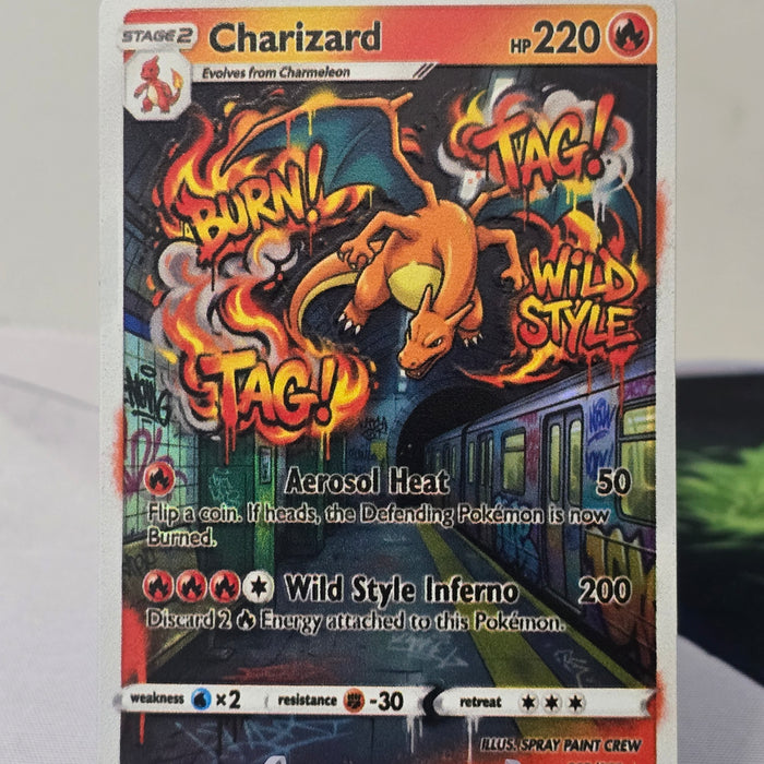 Charizard fan art card — wild style graffiti (non-TCG) - SEIM COLLECTS
