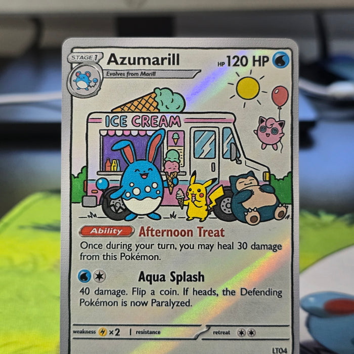 Azumarill Fan Art Card — Afternoon Treat Ice Cream Truck (Unofficial, Non-TCG)