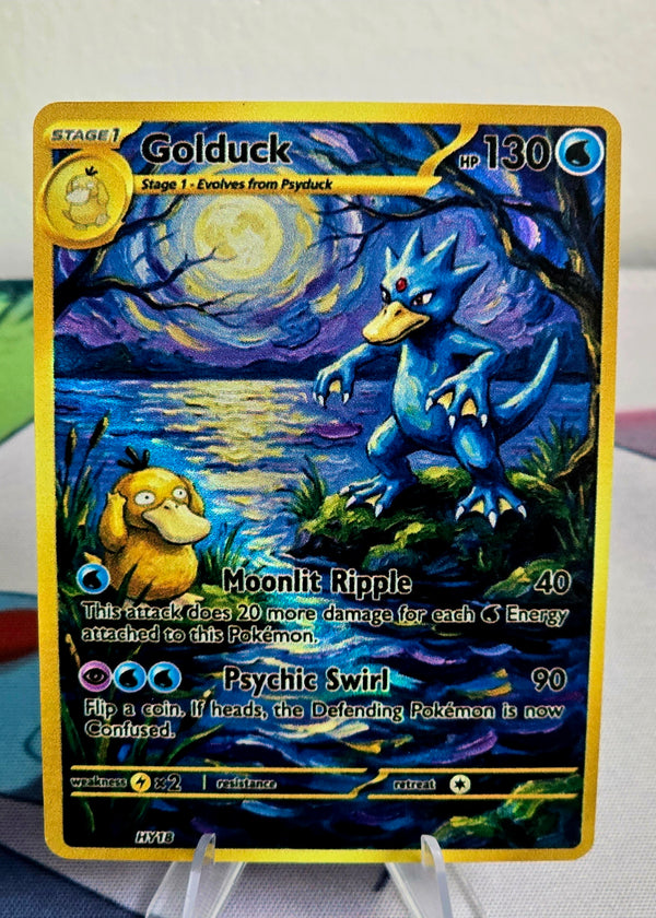 Golduck fan art card — Starry Night series (non-TCG) - SEIM COLLECTS