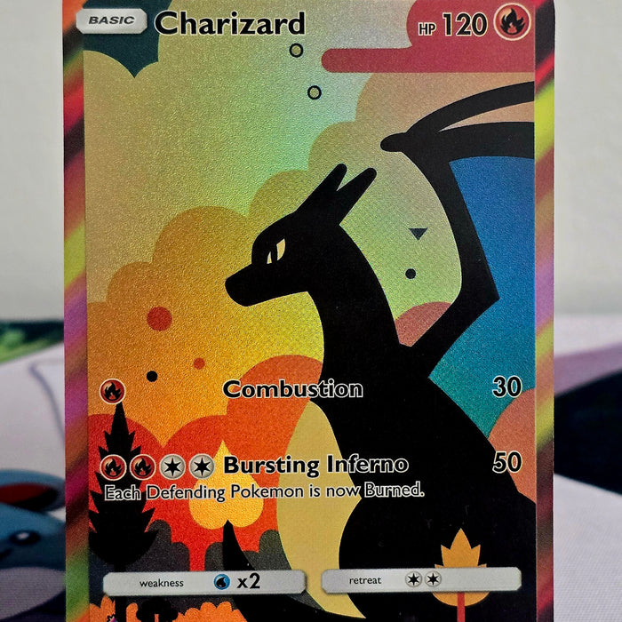 Charizard fan art card — sunset silhouette (non-TCG) - SEIM COLLECTS