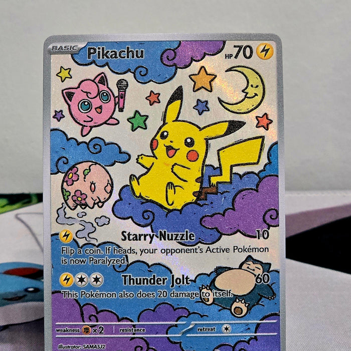 Pikachu Fan Art Card — Starry Dreamscape Series (Unofficial, Non-TCG)