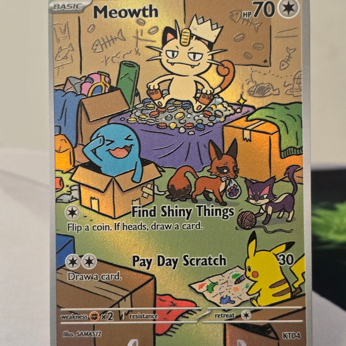 Meowth fan art card — shiny treasure (non-TCG) - SEIM COLLECTS