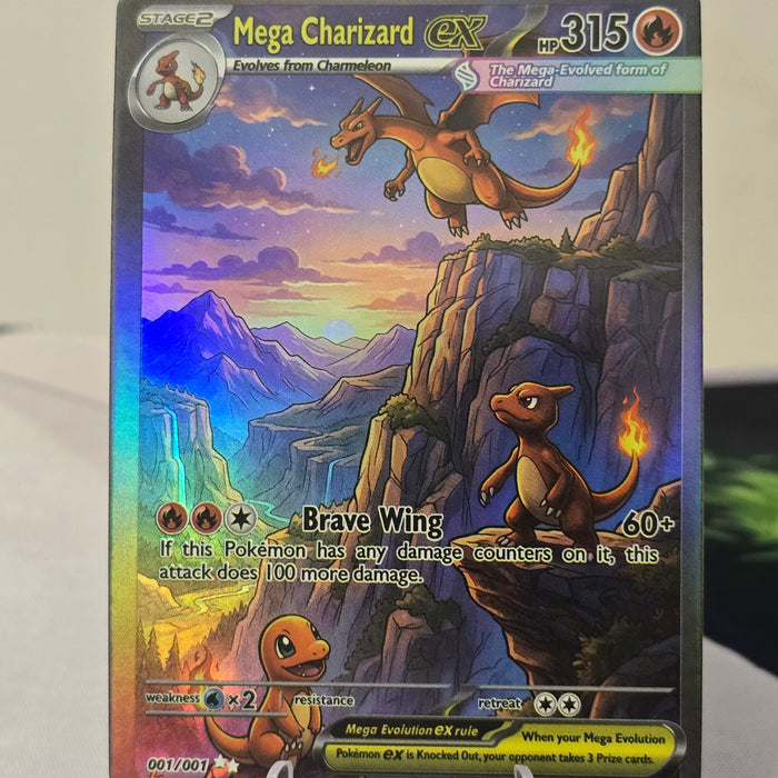 Mega Charizard fan art card — canyon (non-TCG) - SEIM COLLECTS
