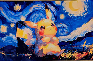 Pikachu Playmat — Anime Starry Night Style