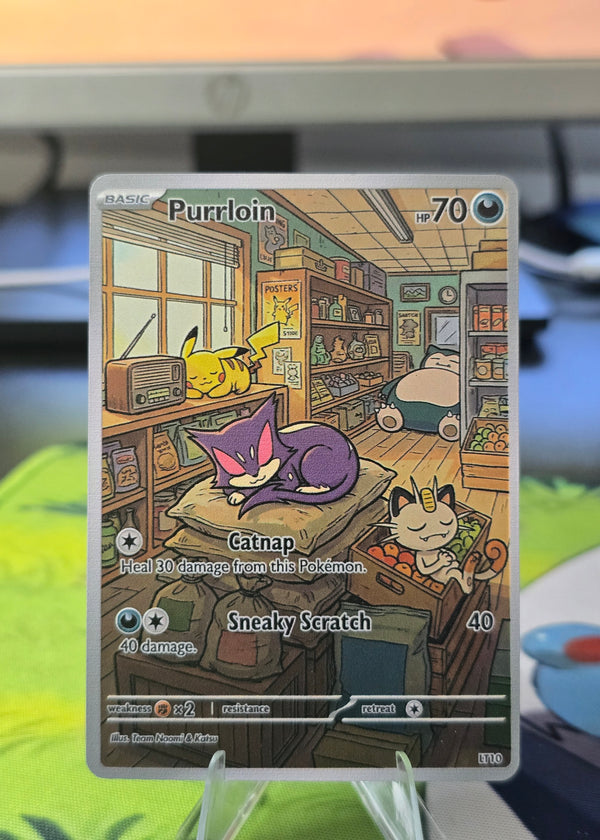 Purrloin Fan Art Card — Sleepy General Store Catnap (Unofficial, Non-TCG)