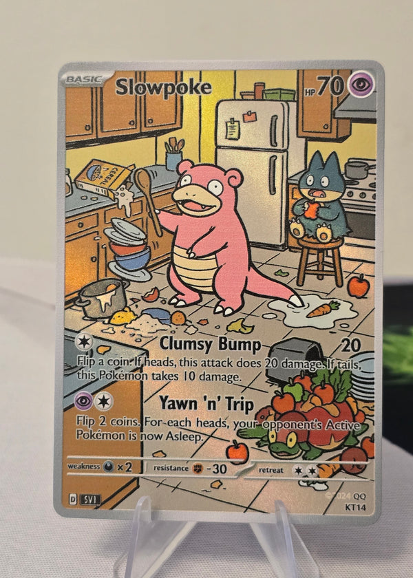Slowpoke fan art card — messy kitchen (non-TCG) - SEIM COLLECTS