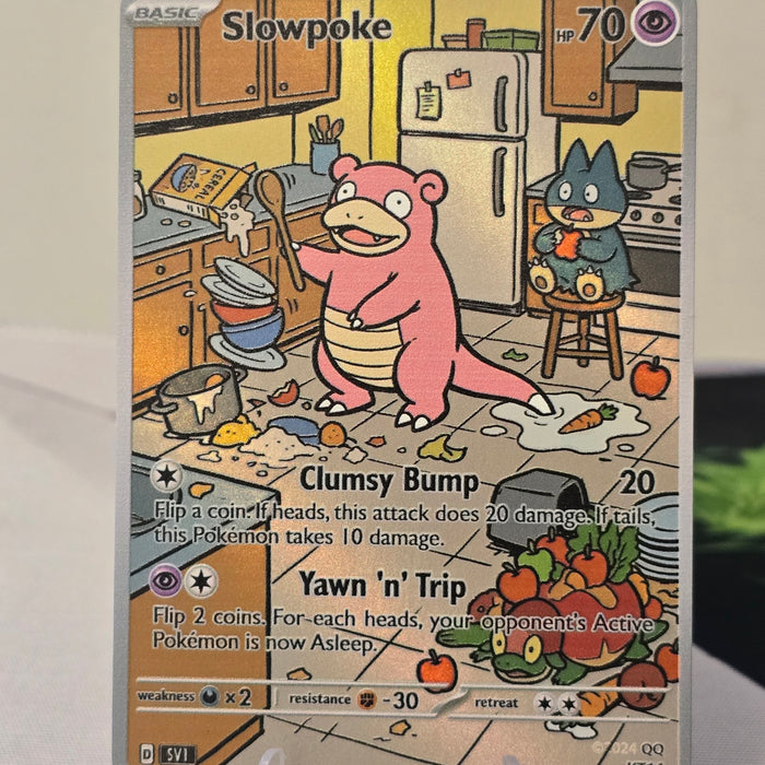Slowpoke fan art card — messy kitchen (non-TCG) - SEIM COLLECTS