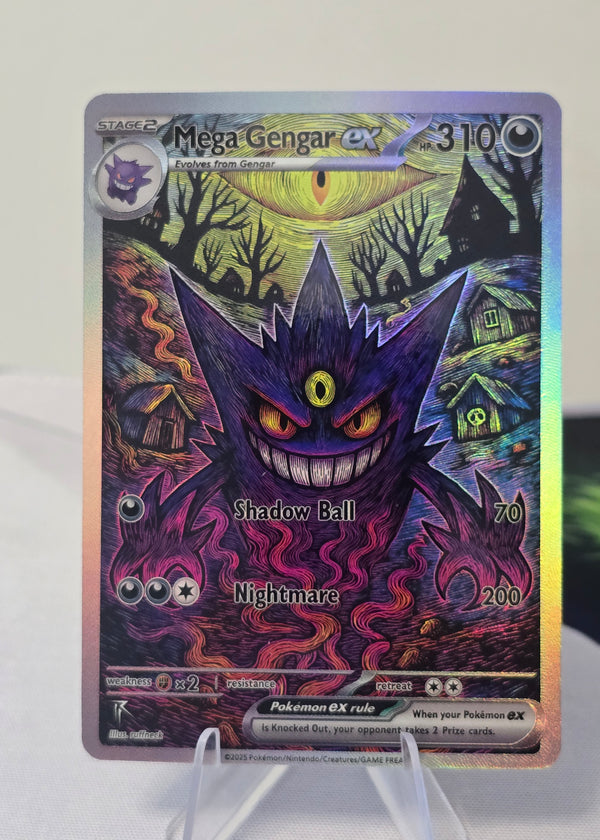 Mega Gengar ex fan art card — haunted forest (non-TCG) - SEIM COLLECTS