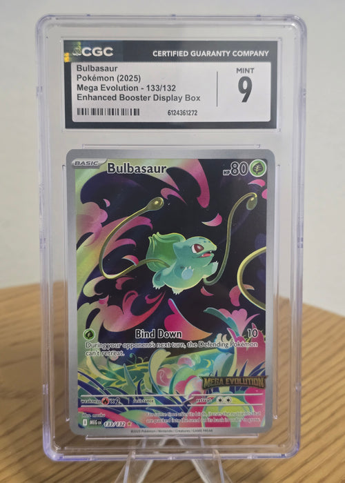 2025 Pokémon Bulbasaur Mega Evolution Stamped Enhanced Booster CGC 9 Mint