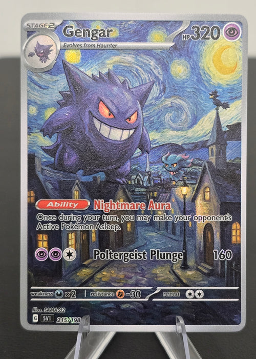 Gengar fan art card — Starry Night-inspired custom full art (non-TCG) - SEIM COLLECTS