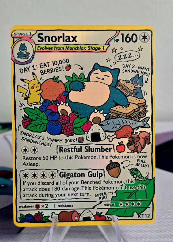 Snorlax fan art card — feast doodle series (non-TCG) - SEIM COLLECTS