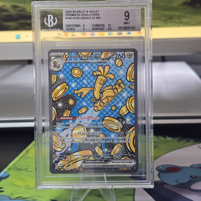 Gholdengo ex #164/131 — Prismatic Evolutions Special Illustration Rare (2025) — BGS 9 Mint