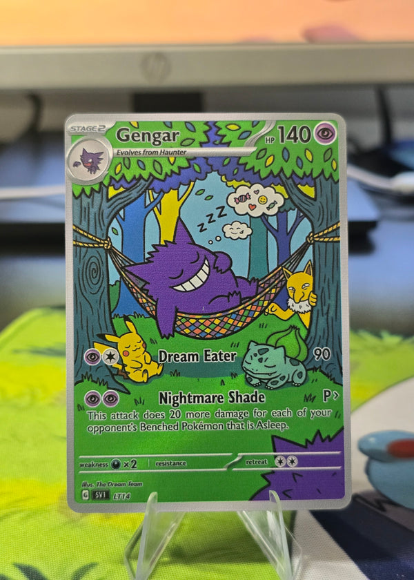 Gengar Fan Art Card — Nightmare Shade Hammock Dreams (Unofficial, Non-TCG)