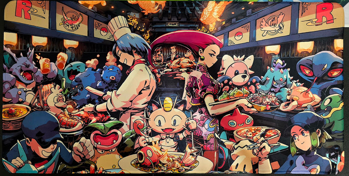 Team Rocket playmat — custom stitched-edge play mat 23.6x11.8 - SEIM COLLECTS