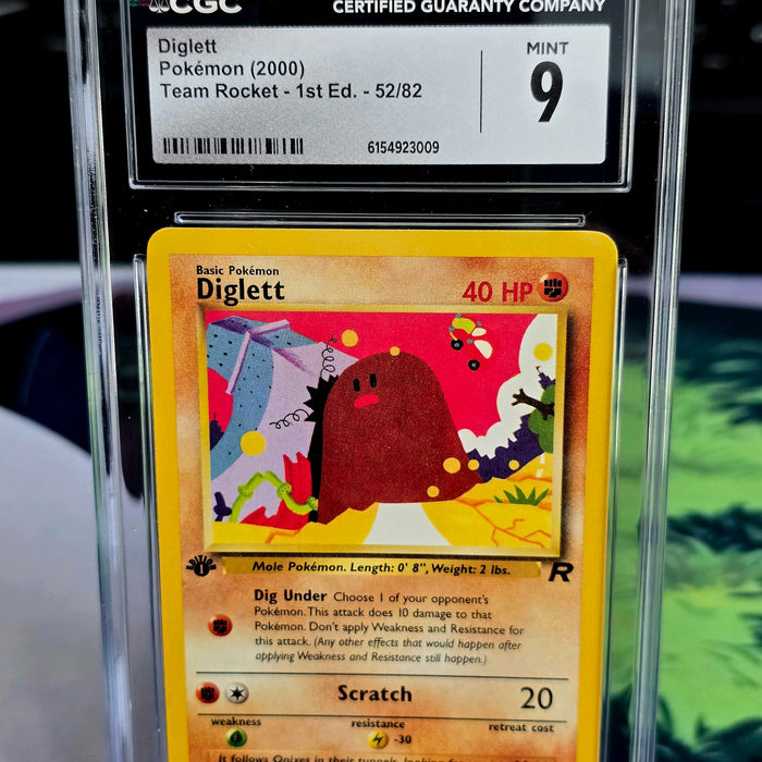Diglett 52/82 1st Edition Team Rocket CGC 9 - SEIM COLLECTS