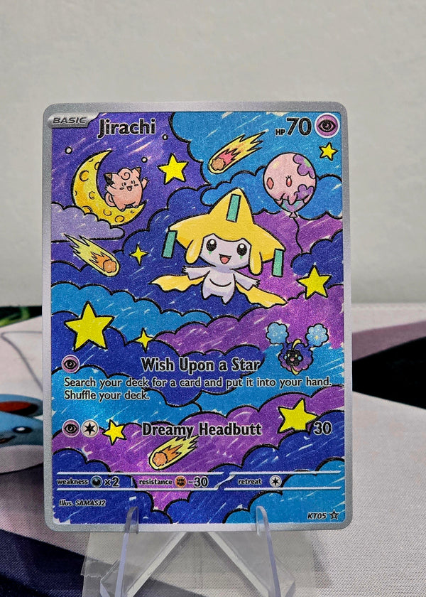 Jirachi Fan Art Card — Starry Dreamscape Series (Unofficial, Non-TCG)