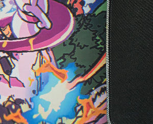 Charizard vs Mewtwo Playmat — Custom Stitched-Edge Play Mat (23.6" × 11.8")