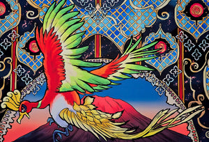 Ho-Oh Playmat — Stained Glass Style