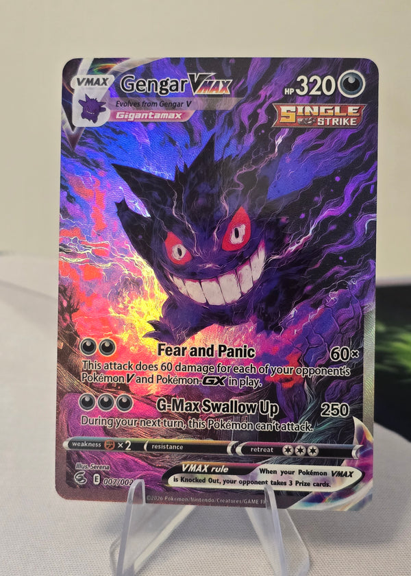 Gengar VMAX fan art card — Single Strike midnight (non-TCG) - SEIM COLLECTS