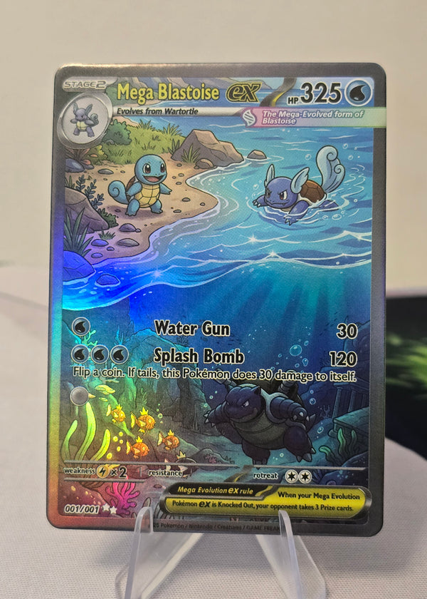 Mega Blastoise fan art card — underwater (non-TCG) - SEIM COLLECTS