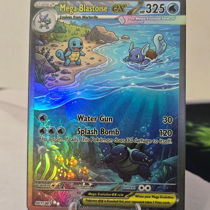 Mega Blastoise fan art card — underwater (non-TCG) - SEIM COLLECTS