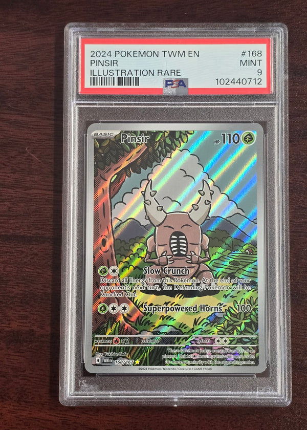Pinsir #168/167 Illustration Rare — Twilight Masquerade (2024) — PSA 9 Mint