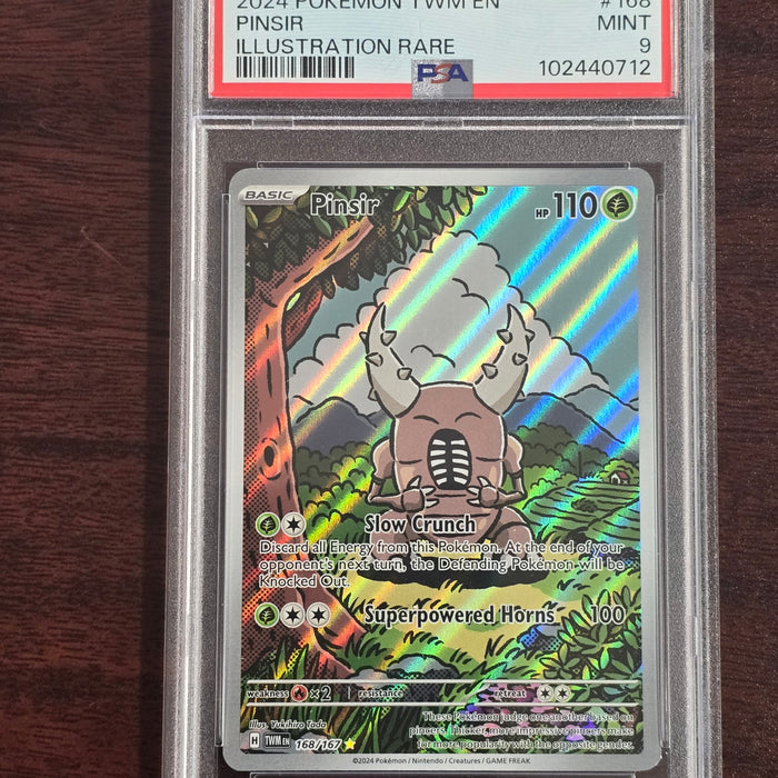 Pinsir #168/167 Illustration Rare — Twilight Masquerade (2024) — PSA 9 Mint