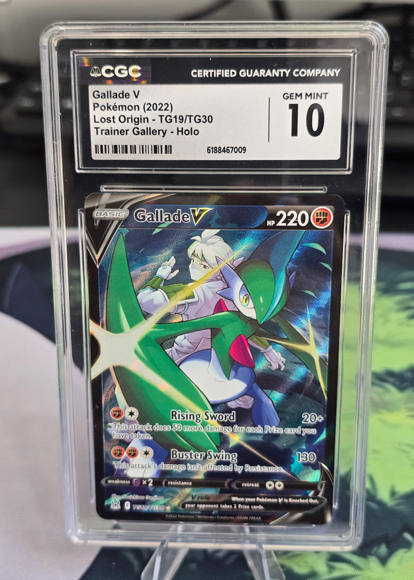 Gallade V #TG19/TG30 — Lost Origin Trainer Gallery (2022) — CGC 10 Gem Mint