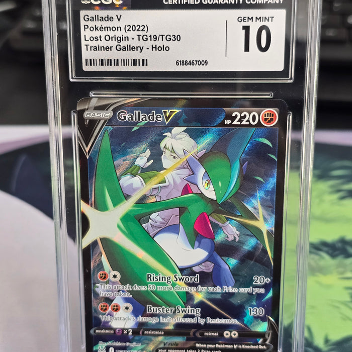 Gallade V #TG19/TG30 — Lost Origin Trainer Gallery (2022) — CGC 10 Gem Mint