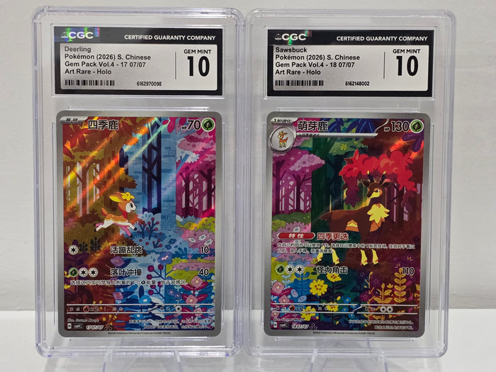 Deerling & Sawsbuck CGC 10 Gem Mint Art Rare pair — Chinese Gem Pack Vol.4 (2026) - SEIM COLLECTS