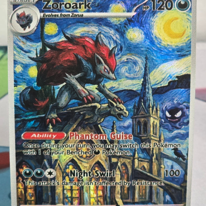 Zoroark Fan Art Card — Starry Night Series (Unofficial, Non-TCG)