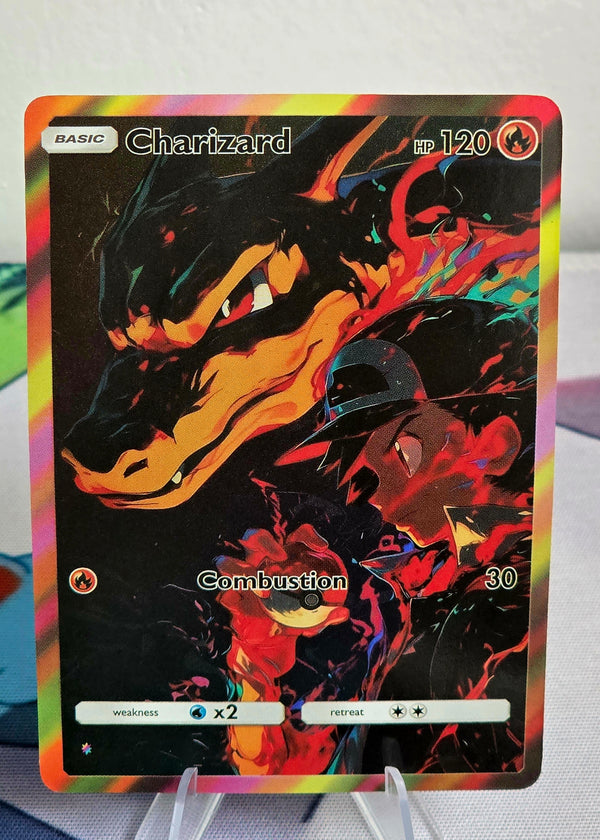 Charizard fan art card — dark inferno (non-TCG) - SEIM COLLECTS
