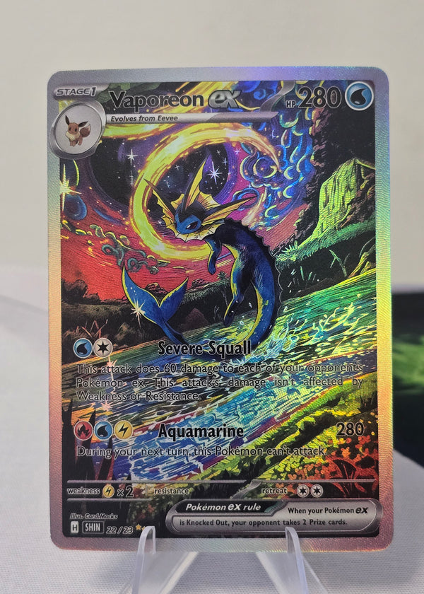 Vaporeon fan art card — aquamarine (non-TCG) - SEIM COLLECTS