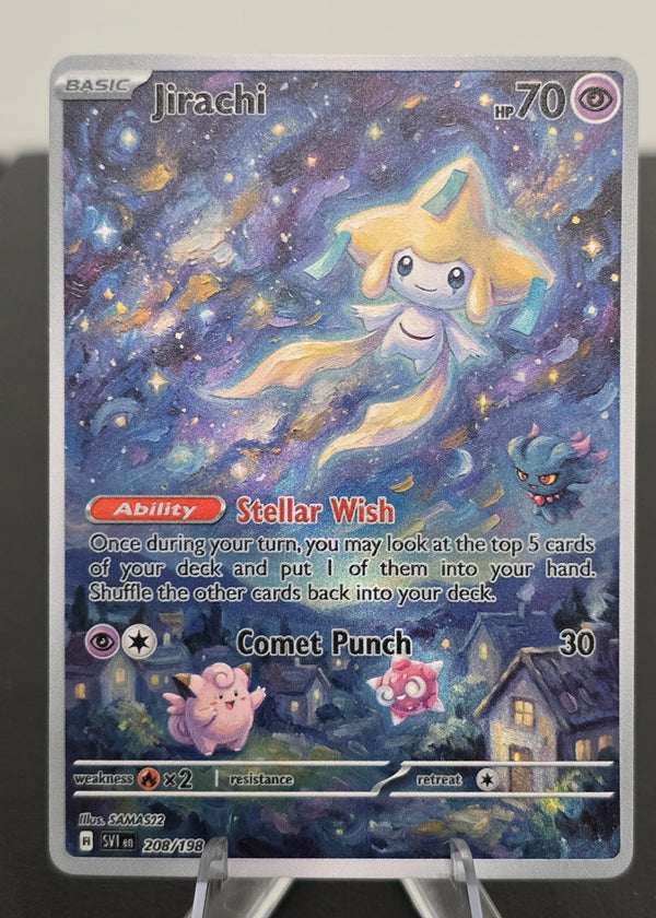 Jirachi fan art card — cosmic starry custom full art (non-TCG) - SEIM COLLECTS