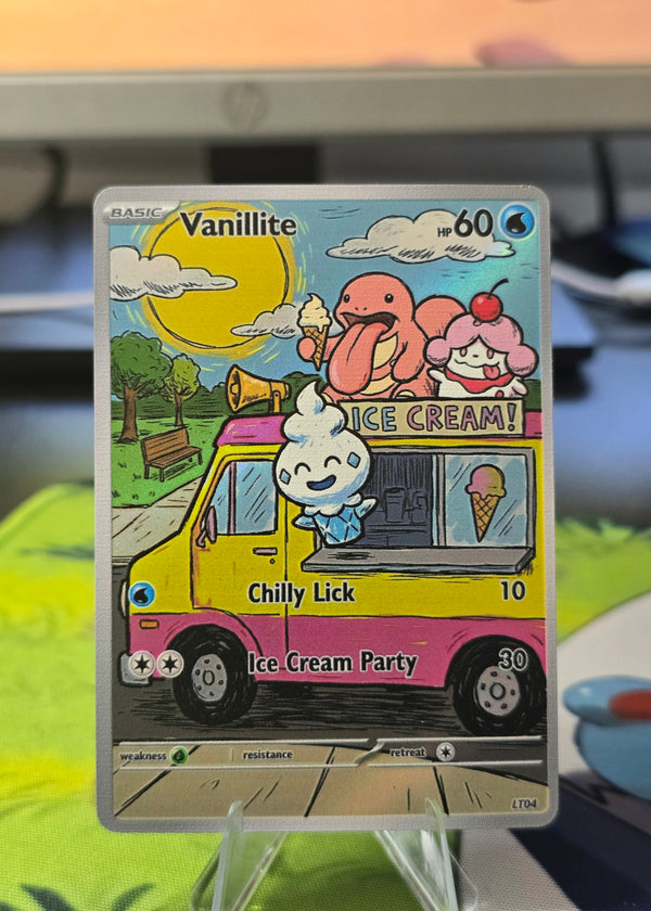Vanillite Fan Art Card — Chilly Breath Ice Cream Truck Treat (Unofficial, Non-TCG)