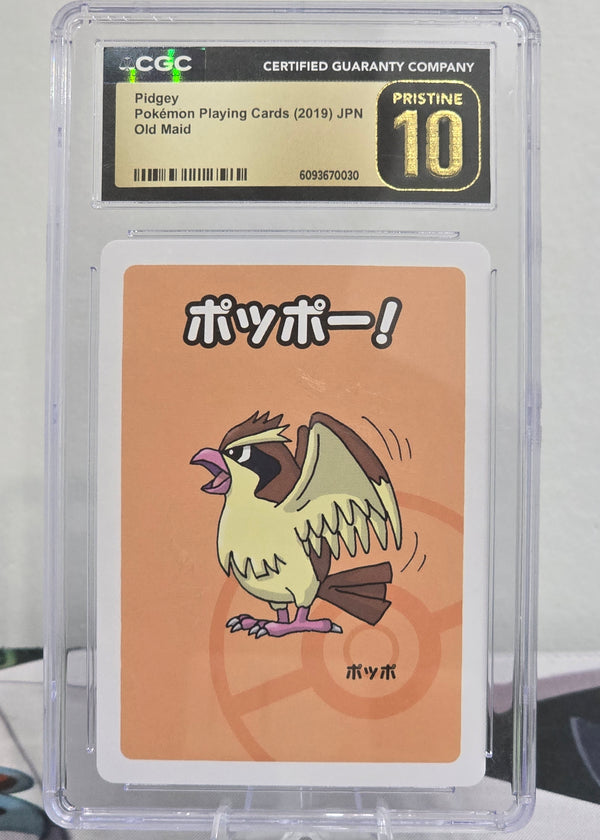 Pidgey Japanese Pokemon Playing Cards Old Maid CGC 10 Pristine - SEIM COLLECTS