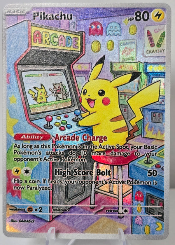 Pikachu fan art card — arcade series (non-TCG) - SEIM COLLECTS