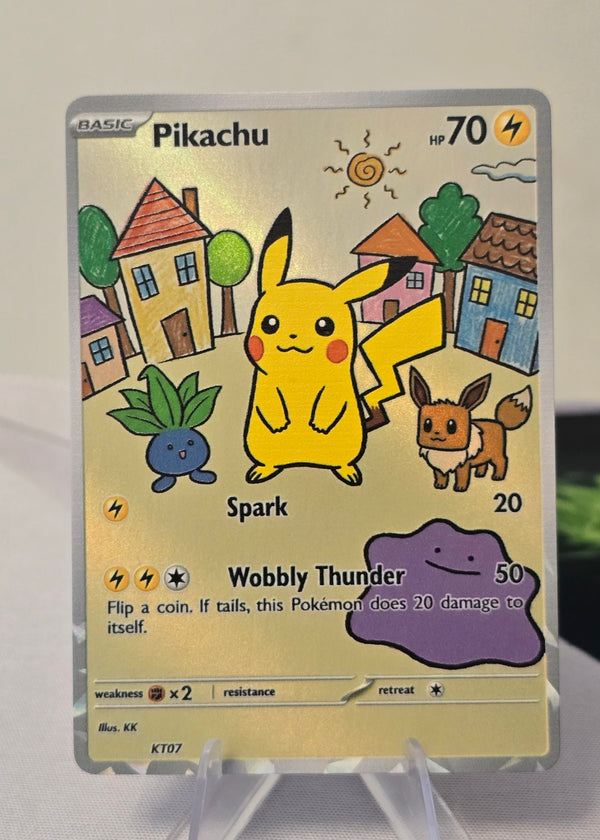 Pikachu fan art card — village (non-TCG) - SEIM COLLECTS