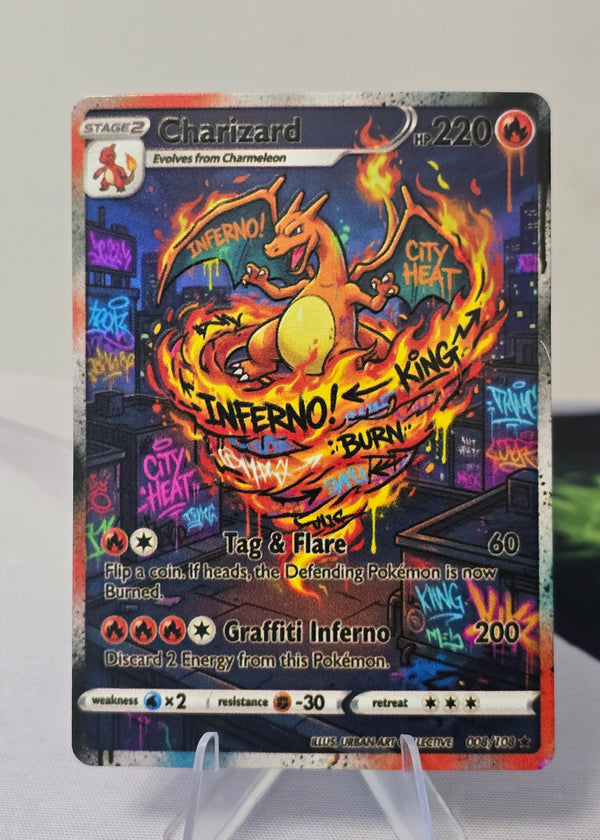 Charizard fan art card — graffiti king (non-TCG) - SEIM COLLECTS