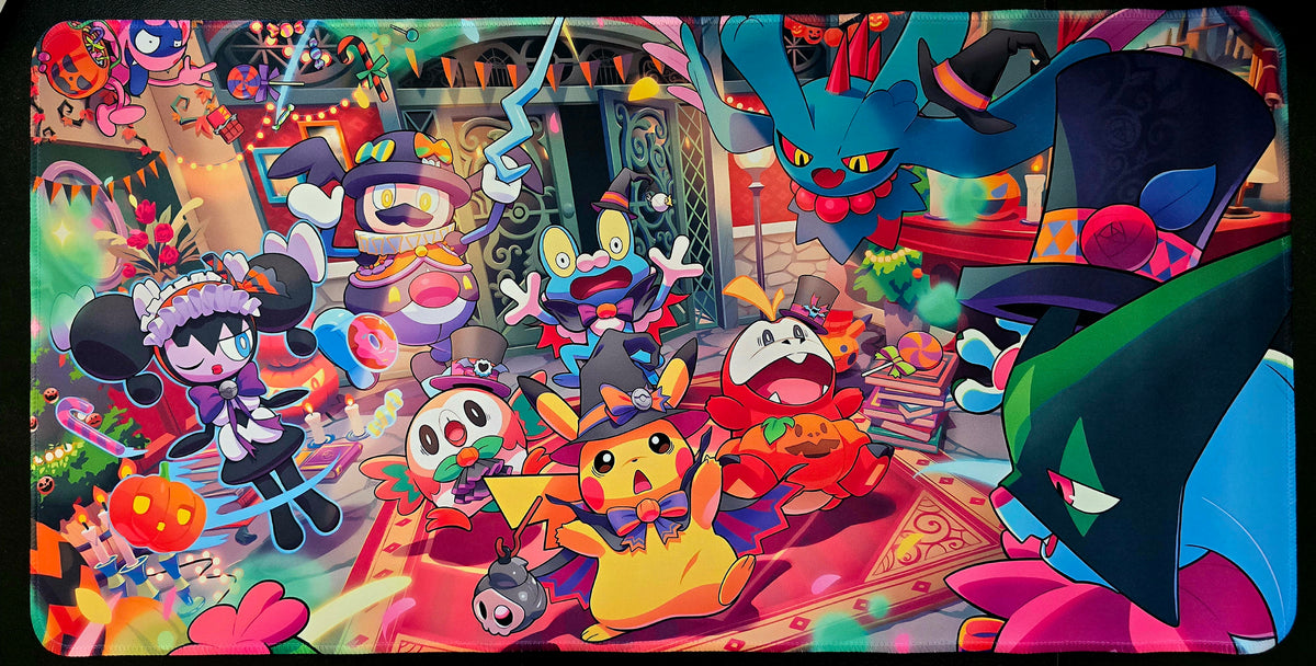 Pokémon Halloween party playmat with Gengar, Mimikyu, Pikachu & more (non-TCG) - SEIM COLLECTS