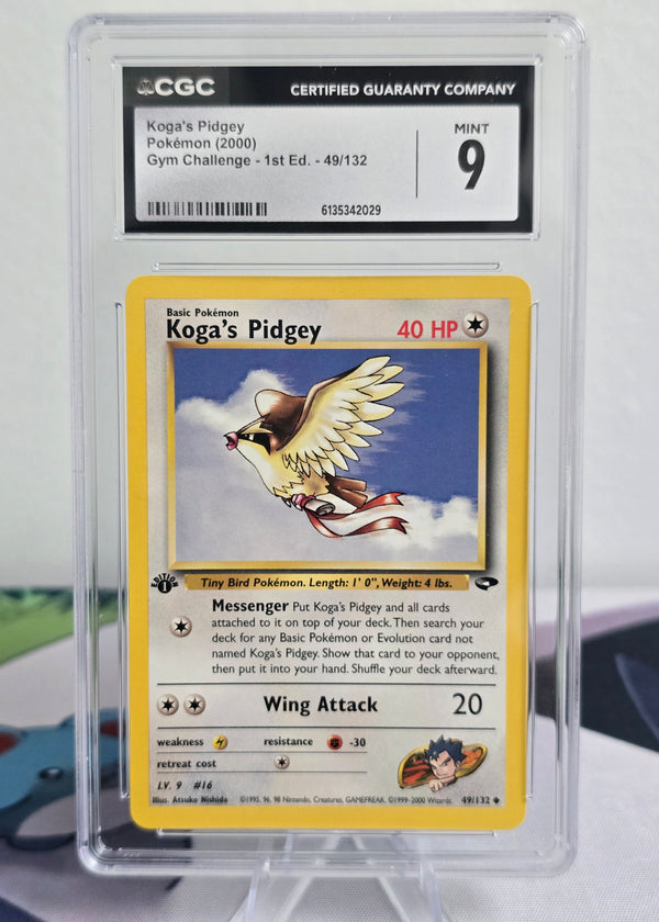 2000 Koga's Pidgey #49/132 1st Edition — Gym Challenge — CGC 9 Mint