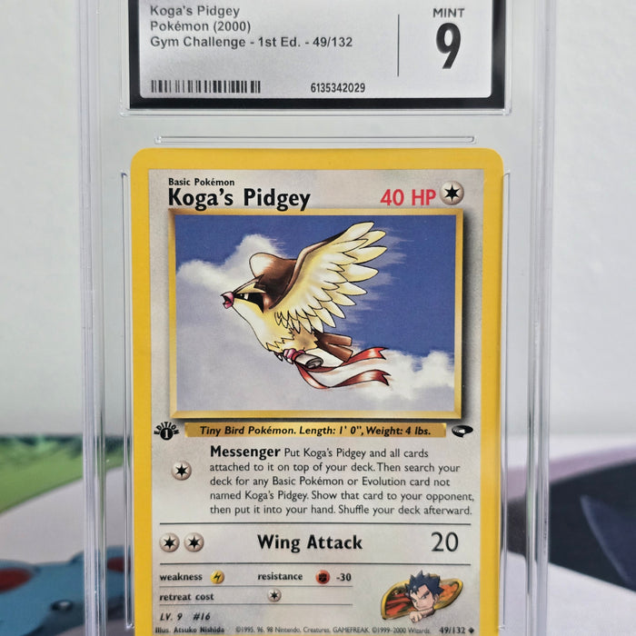 2000 Koga's Pidgey #49/132 1st Edition — Gym Challenge — CGC 9 Mint