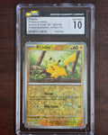 Pikachu #025/165 Cosmos Holo — Pokémon 151 Costco 5-Pack Tin (2024) — CGC 10 Gem Mint