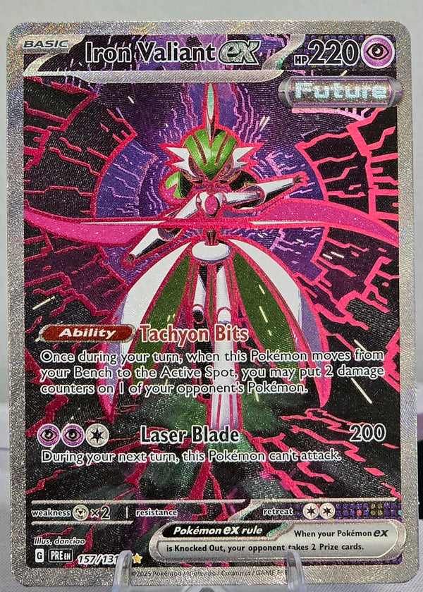 Pokémon TCG: Iron Valiant ex #157/131 — Prismatic Evolutions (2025) — Special Illustration Rare (SIR) — Near Mint