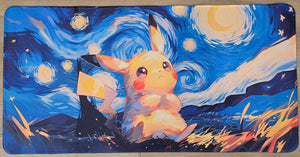 Pikachu Playmat — Anime Starry Night Style (Unofficial, Non-TCG)